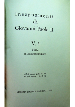 Insegnamenti di Giovanni Paolo II tom V część 3 1982