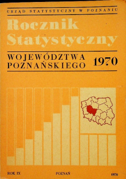 Rocznik statystyczny województwa poznańskiego  1970
