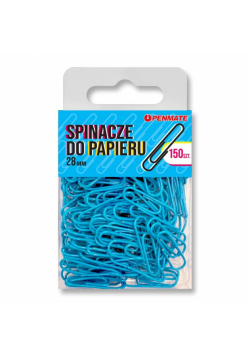 Spinacze do papieru 28mm jasnoniebieskie