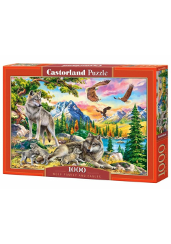 Puzzle 1000 Wolf Family and Eagles CASTOR