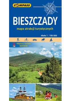 Mapa atrakcji tur. - Bieszczady 1:100 000