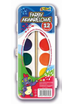 Farby akwarelowe Dino 12 kolorów PENMATE