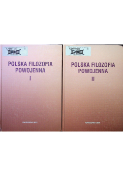 Polska filozofia powojenna Tom I i II