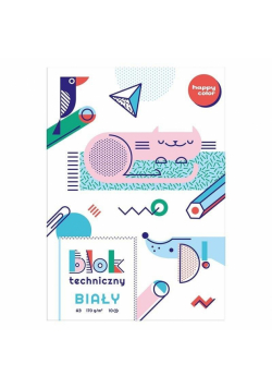 Blok techniczny biały A3/10K HAPPY COLOR