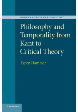Philosophy and Temporality from Kant to Critical Theory