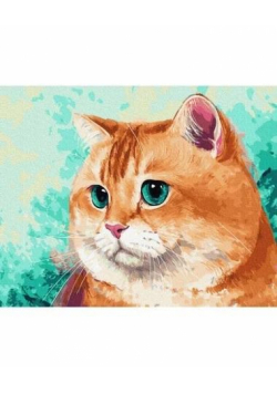 Malowanie po numerach - Rudy myśliciel 40x50cm