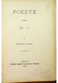 Poezje Tom II 1886 r.