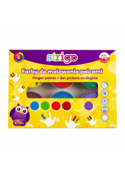 Farby do malowania palcami 40ml 6 kolorów STRIGO
