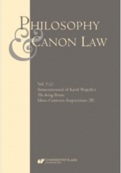 Philosophy and Canon Law vol 7 ( 2 )