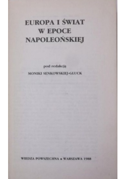 Europa i świat w epoce napoleońskiej