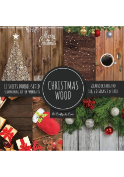 Christmas Wood Scrapbook Paper Pad 8x8 Scrapbooking Kit for Papercrafts, Cardmaking, Printmaking, DIY Crafts, Holiday Themed, Designs, Borders, Backgrounds, Patterns