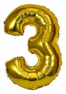 Balon foliowy XXL 3 złoty 61cm
