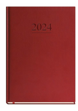 Terminarz 2024 B5 tygodniowy klasyczny bordowy