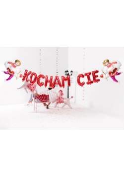 Balon foliowy Kocham Cię 285x40cm czerwony