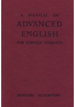 A Manuel of Advanced english for foreign students