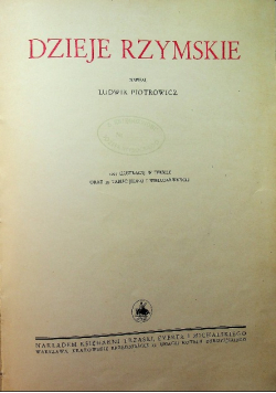 Wielka Historja Powszechna  Dzieje Rzymskie Tom III 1934 r.