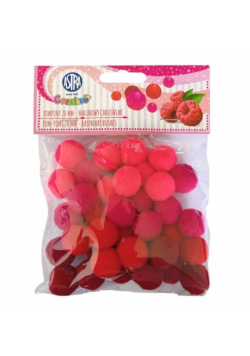 Pompony dekoracyjne 20mm - Malinowy chruśniak