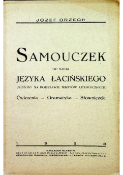 Samouczek do nauki języka Łacińskiego 1938 r.