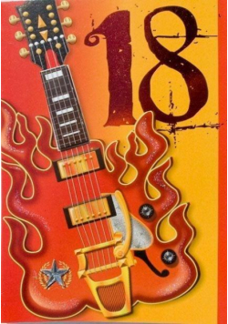 Karnet B6 DK-230 Urodziny gitara
