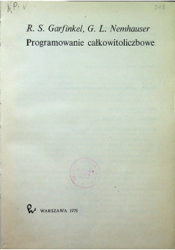 Programowanie całkowitoliczbowe