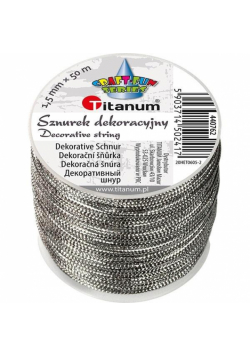 Sznurek metalizowany z rdzeniem 1.5mmx30m srebrny