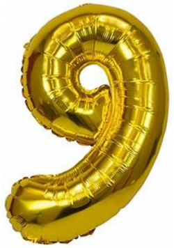 Balon foliowy XXL 9 złoty 61cm