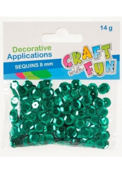 Cekiny metaliczne 8mm zieleń