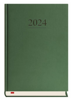 Terminarz 2024 A5 dzienny Menadżera zielony