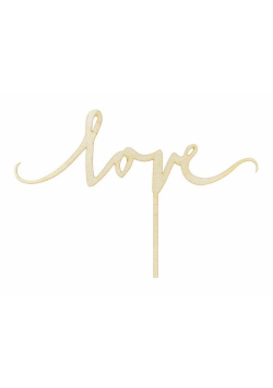 Topper drewniany Love 16cm