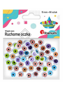 Oczy Animals mix 15mm 60szt