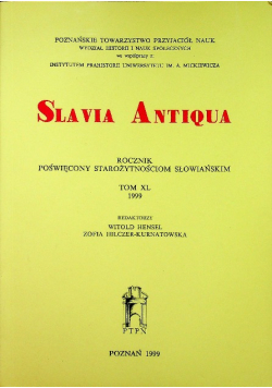 Slavia antiqua Tom XL