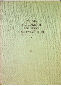 Studia z filologii polskiej i słowiańskiej 16