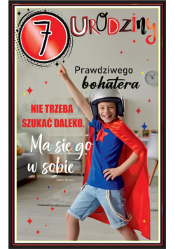 Kartka okolicznościowa Urodziny 7 chłopiec