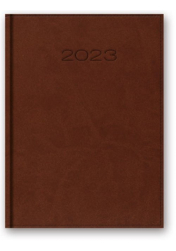 Kalendarz 2023 A5 dzienny z registrem vivella brąz