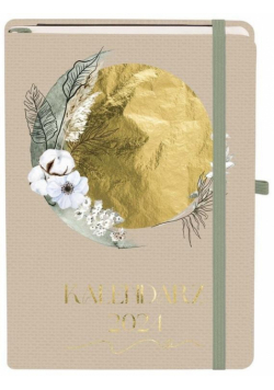 Kalendarz 2024 Botanical Złoty A5 DNS