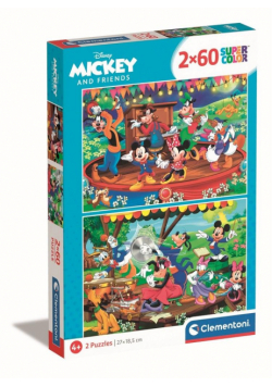 Puzzle 2x60 Super Kolor Mickey and friends