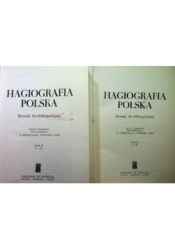 Hagiografia Polska słownik bio - bibliograficzny I -II