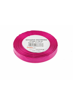 Wstążka satynowa fuksja 12mmx32m