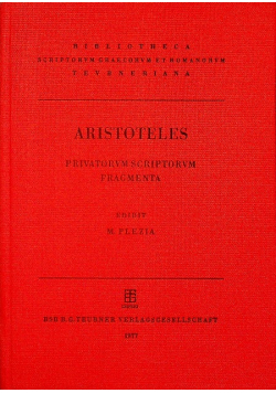 Aristoteles privatorvm scriptovm Fragmenta