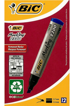 Marker Marking 2300 ścięty niebieski (12szt) BIC