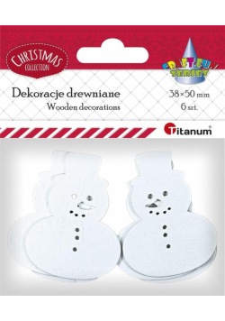 Drewniane bałwanki ażurowe 6szt