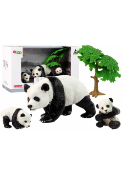 Figurka panda z młodymi