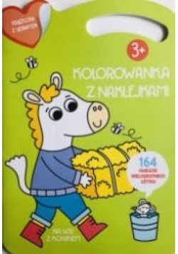 Kolorowana z naklejkami. Na wsi z koniekiem
