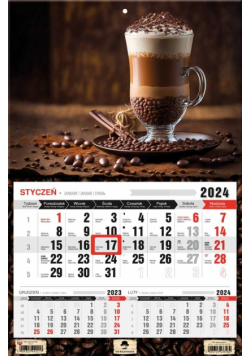 Kalendarz 2024 jednodzielny Caffe Late