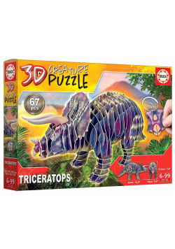 Puzzle 3D Dinozaury - Triceratops 67 el. G3