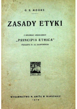 Zasady etyki 1919r