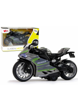 Motocykl sportowy z napędem 1:12 zielony