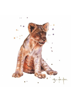 Karnet kwadrat mały z kopertą Lion Cub