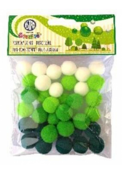 Pompony dekoracyjne 20mm - Runo leśnie ASTRA
