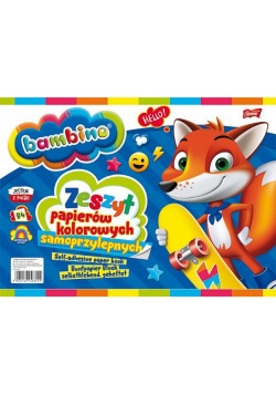 Zeszyt papierów kolorowych samoprzyl. A4 BAMBINO